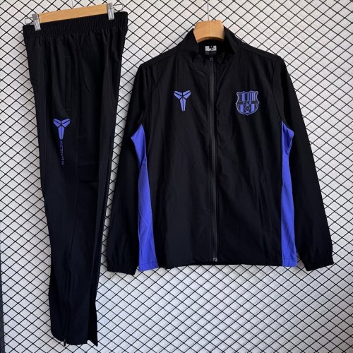 Barcelona 2025-2026 Black And Purple Windbreaker Suit