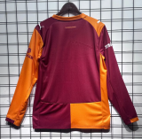 Galatasaray 2025-26 Home with sponsor long sleeves soccer jersey