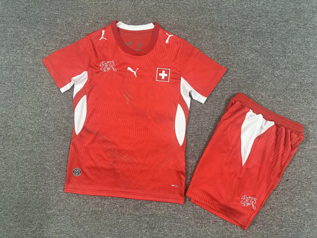 Kid Kit Switzerland 2026 Home Soccer Jersey