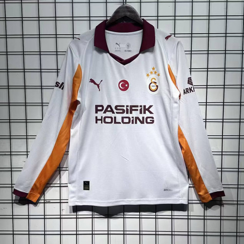 Galatasaray 2025-26 Away with sponsor long sleeves soccer jersey