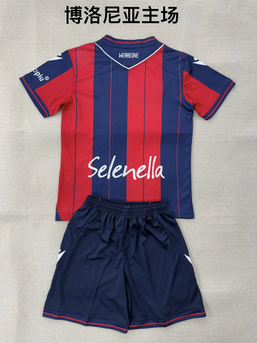 kids kit Bologna 2025-26 Home soccer jersey