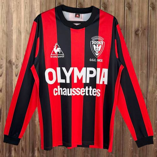 Retro Nice 1977-78 Home Long Sleeve Soccer Jersey