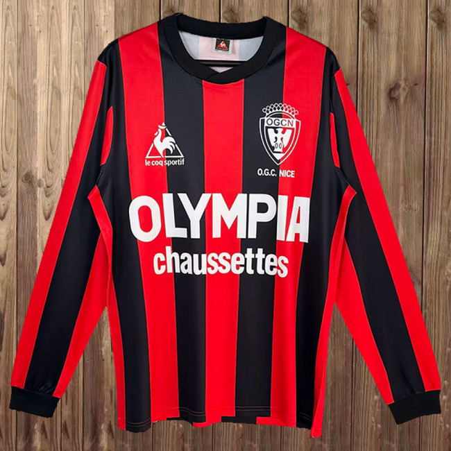 Retro Nice 1977-78 Home Long Sleeve Soccer Jersey