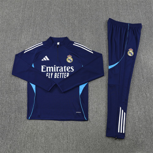 Real Madrid 2025-26 Dark Blue Half zipper Training