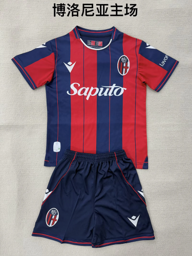 kids kit Bologna 2025-26 Home soccer jersey