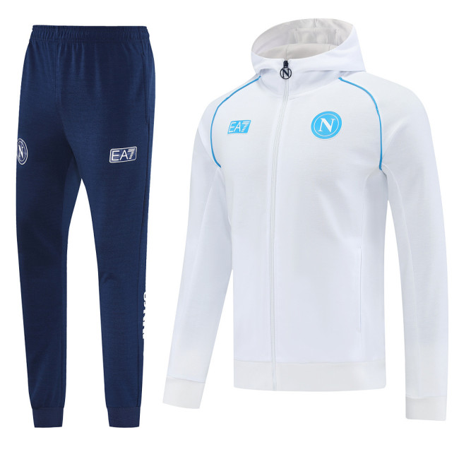 Napoli 2025-2026 white hooded training suit