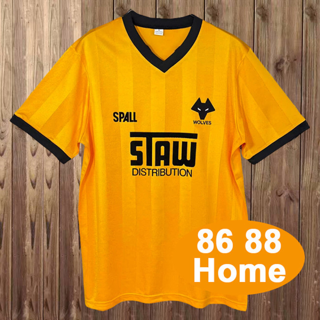 Retro Wolverhampton Wanderers 198688 home soccer jersey