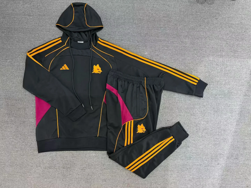 Roma 2025/26 Black Hoodie Suit