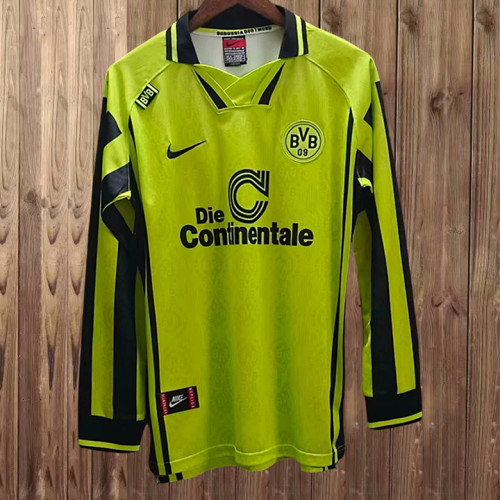 Retro Borussia Dortmund 1996/97 Home Long Sleeves Jersey3