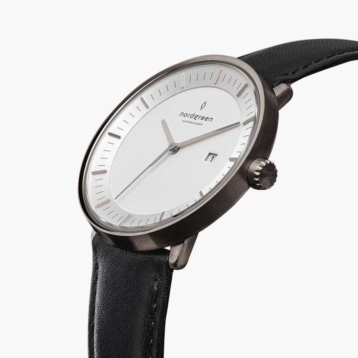 Philosopher - BUNDLE White Dial Gun Metal | Gun Metal Mesh / Black Leather Straps
