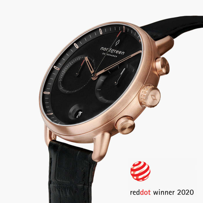 Pioneer | Black Dial - Black Croc Leather