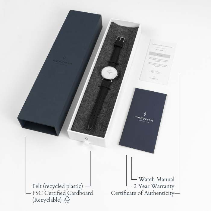 Native | White Dial - Dove Grey Vegan Leather