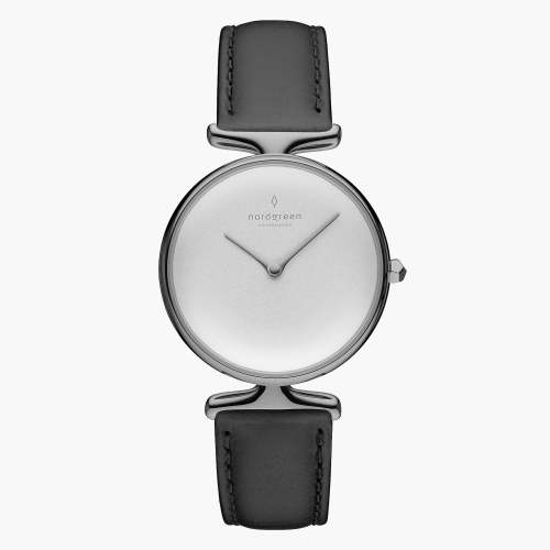 Unika | White Dial - Black Leather