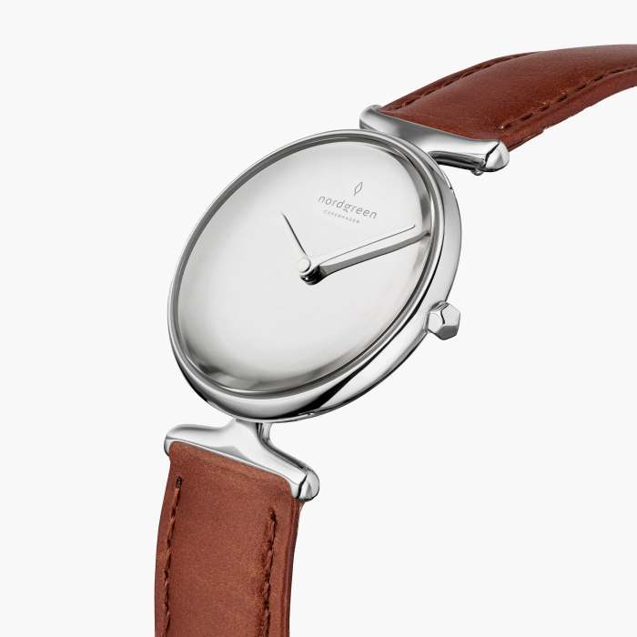 Unika - BUNDLE Polished Metal Dial Silver | Mesh	/ Black Leather / Brown Leather