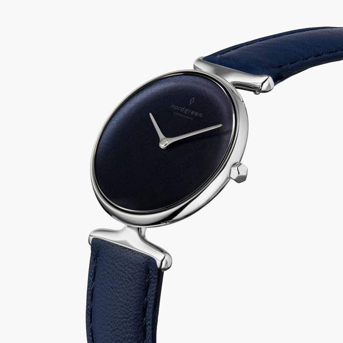 Unika | Rainbow Black Dial - Navy Blue Vegan Leather