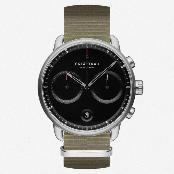 Pioneer | Black Dial - Olive Green NATO