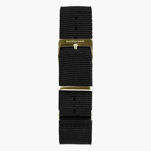 Black NATO Watch Strap - Gold - 32mm