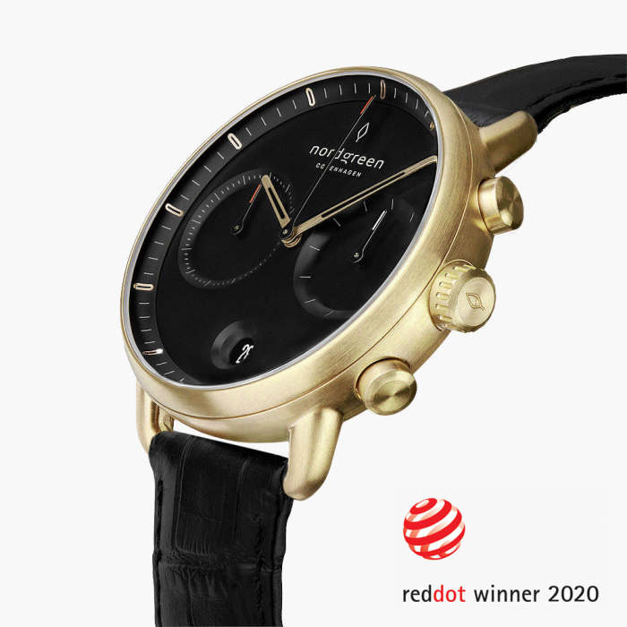 Pioneer | Black Dial - Black Croc Leather