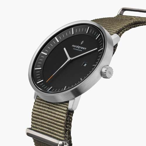 Philosopher | Black Dial - Olive Green NATO