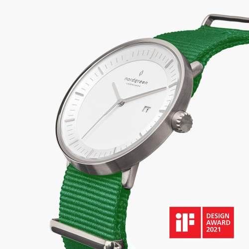 Philosopher | White Dial - Green NATO