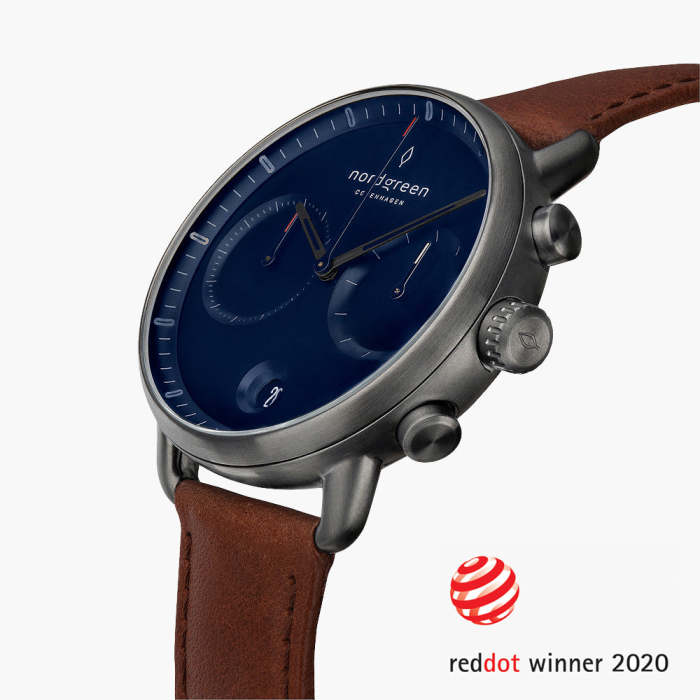 Pioneer | Navy Dial - Brown Leather