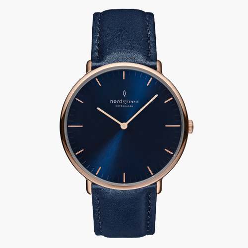 Native | Navy Dial - Navy Blue Leather