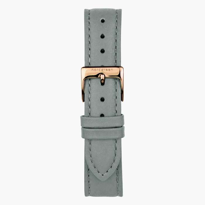Unika | Brushed Metal Dial - Grey Leather