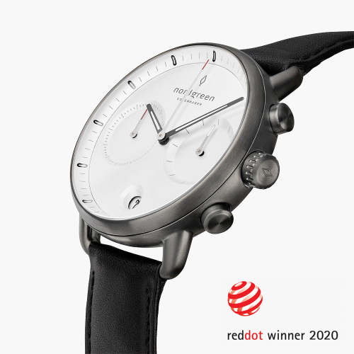 Pioneer | White Dial - Black Leather