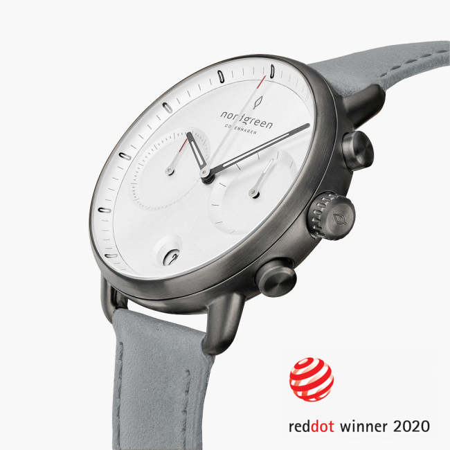 Pioneer | White Dial - Dove Grey Vegan Leather