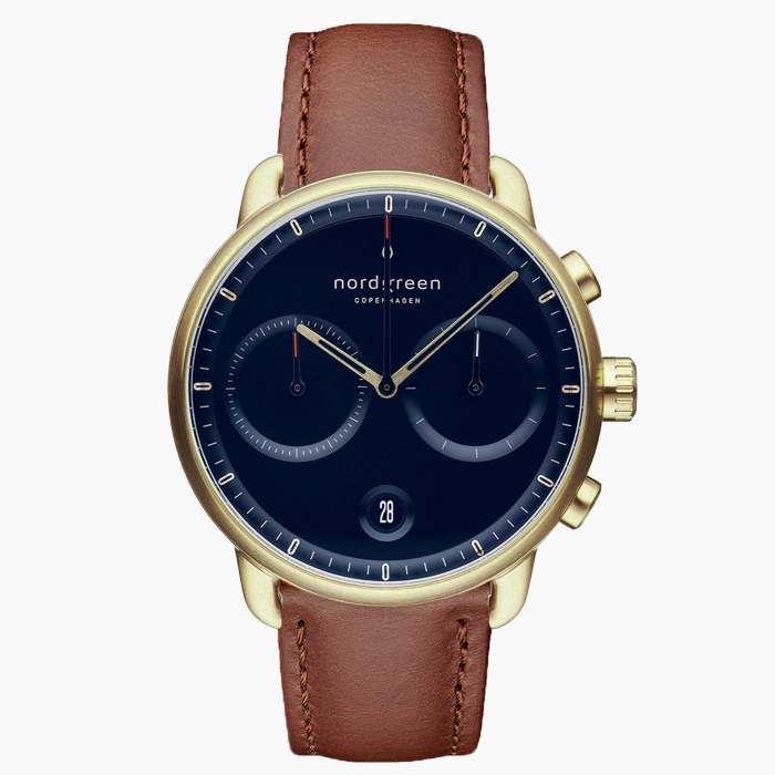 Pioneer | Navy Dial - Brown Leather