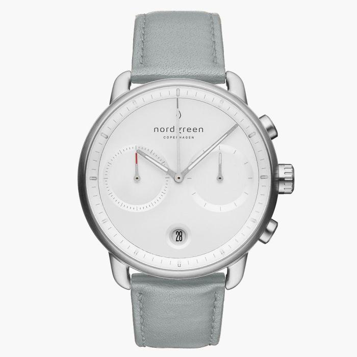 Pioneer | White Dial - Dove Grey Vegan Leather