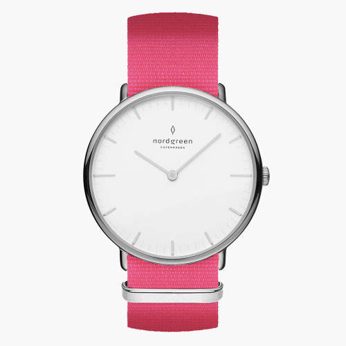Native | White Dial - Pink NATO