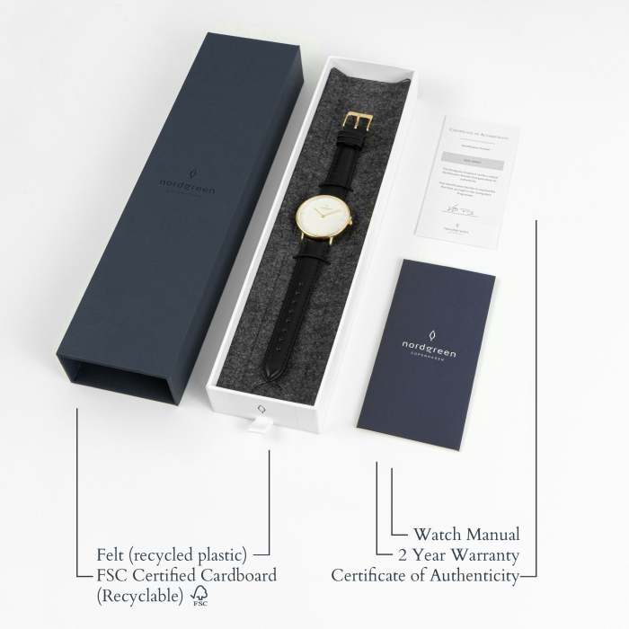 Native | White Dial - Black Leather
