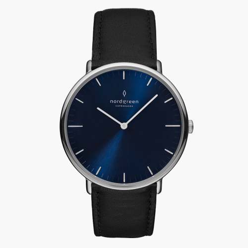 Native | Navy Dial - Black Vegan Leather