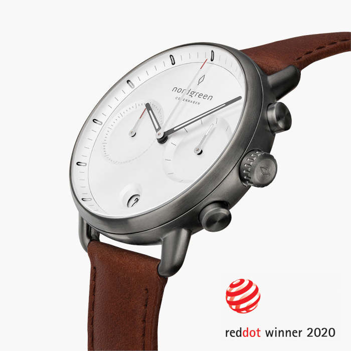 Pioneer | White Dial - Brown Leather