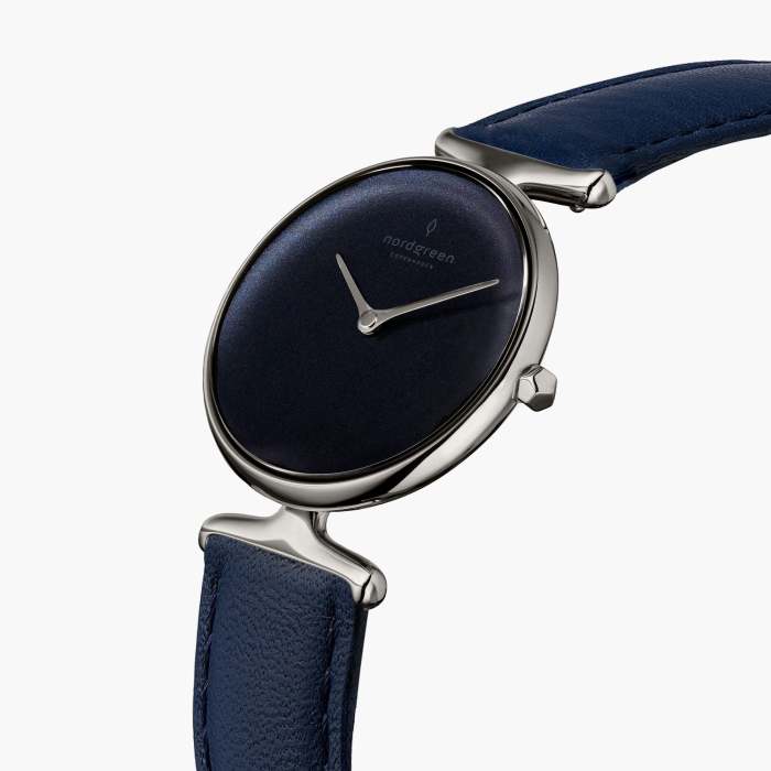 Unika | Rainbow Black Dial - Navy Blue Vegan Leather