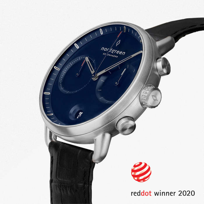 Pioneer | Navy Dial - Black Croc Leather