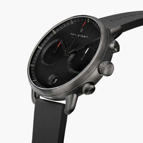 Pioneer | Textured Black Dial - Black Silicone