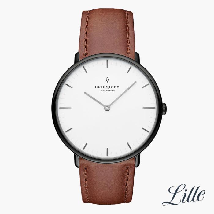 Native | White Dial - Brown Vegan Leather
