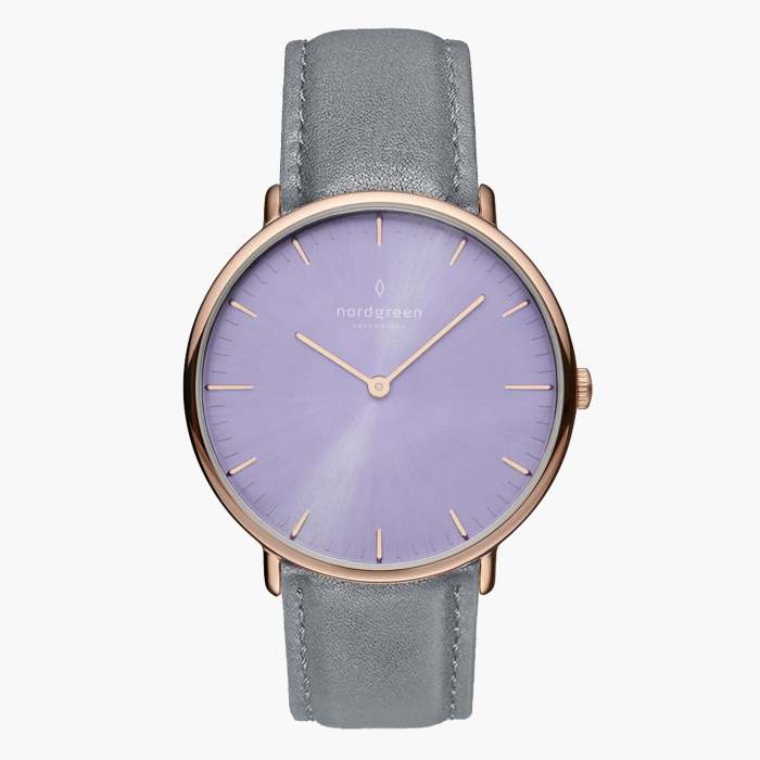 Native | Digital Lavender Dial - Grey Leather