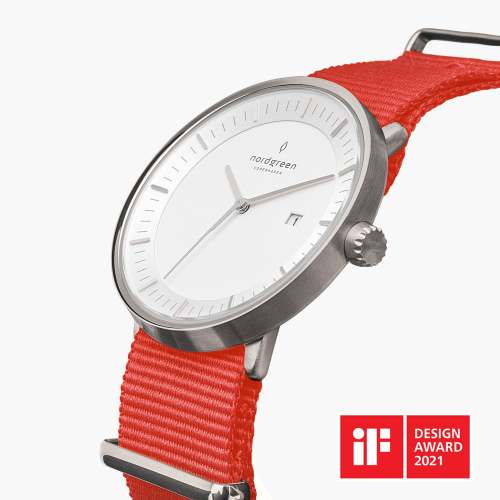 Philosopher | White Dial - Red NATO
