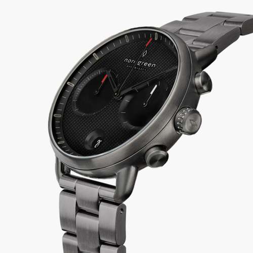 Pioneer | Textured Black Dial - 3-Link