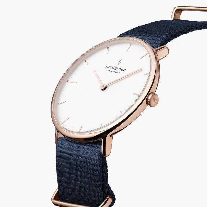 Native | White Dial - Navy Blue NATO