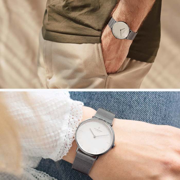 Native | White Dial - Black Mesh