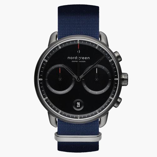 Pioneer | Black Dial - Navy NATO
