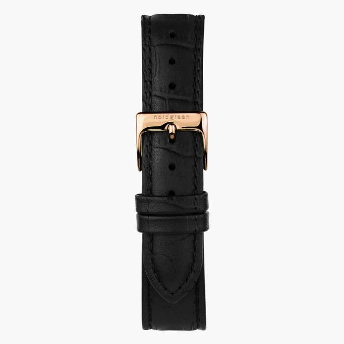 Pioneer | Black Dial - Black Croc Leather
