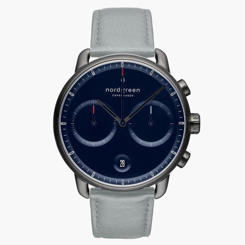 Pioneer | Navy Dial - Dove Grey Vegan Leather