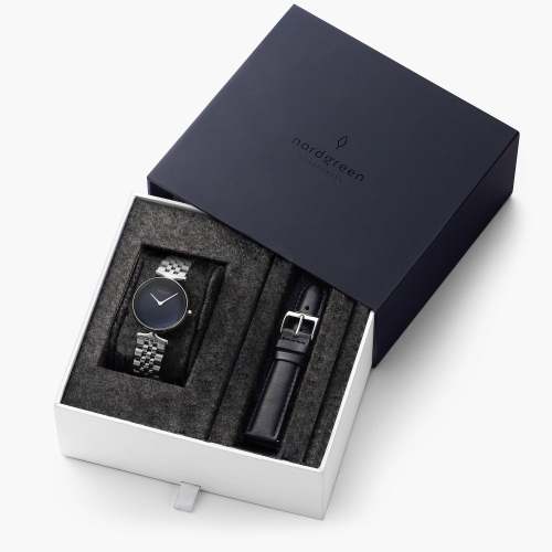 Unika - BUNDLE Rainbow Black Dial Silver |  Mesh / Black Leather / Brown Leather