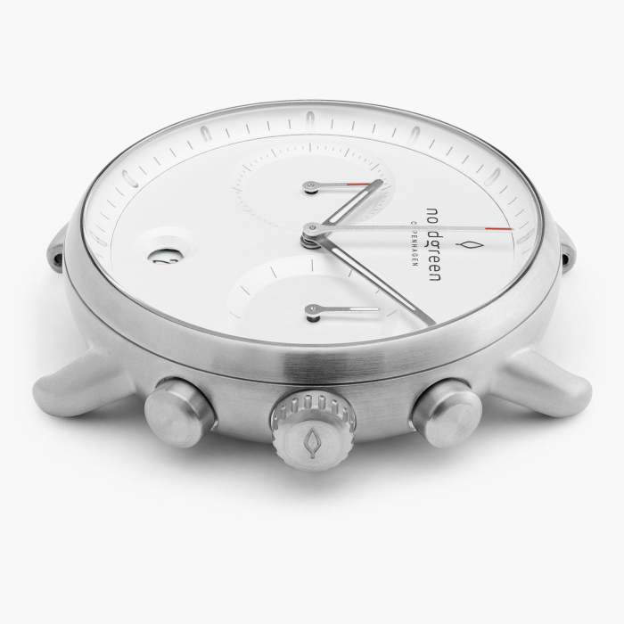 Pioneer - BUNDLE White Dial Silver | Silver Mesh / Brown Leather Straps