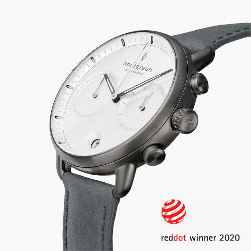 Pioneer | White Dial - Navy Vegan Leather